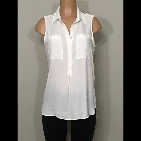 New. WHBM white blouse. NWOT - Picture 3 of 5
